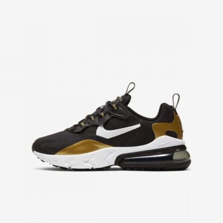 Nike Shoes Air Max 270 React | Anthracite / Black / Metallic Gold / White