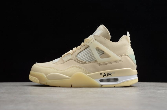 Women's | Air Jordan 4 Retro SP Cream Sail White Beige Basketball Shoes