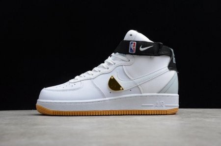 Women's | Nike Air Force 1 High 07 NBA White Pure Platinum Black CT2306-100 Running Shoes