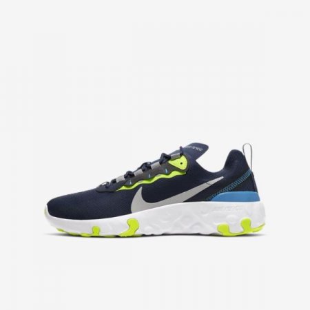 Nike Shoes Renew Element 55 | Midnight Navy / Lemon Venom / Laser Blue / Light Smoke Grey