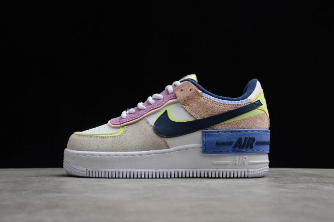 Women's | Nike Air Force 1 Shadow Photon Dust Royal Pulse CU8591-001 Running Shoes