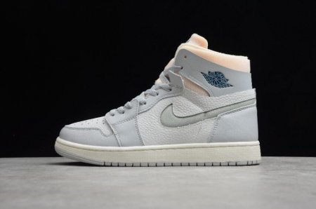 Men's | Air Jordan 1 Zoom Air Comfort London Light Grey Ink Blue Shoes Basketball Shoes