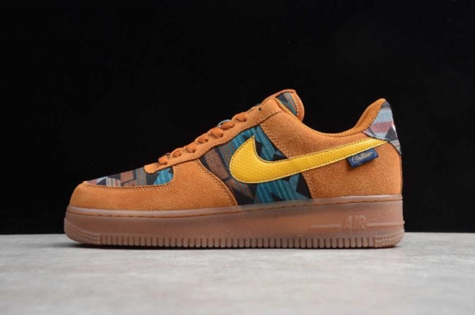 Women's | Nike Air Force 1 07 N7 Gold Suede Dark Sulfur CQ7308-700 Running Shoes