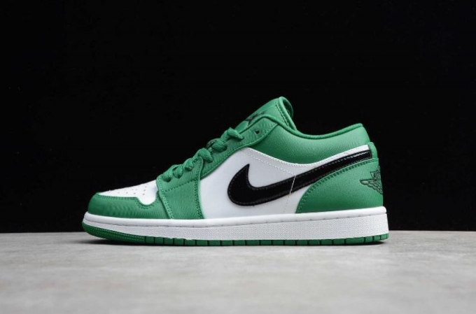 Men's | Air Jordan 1 Low White Pure Platinum Green Basketball Shoes