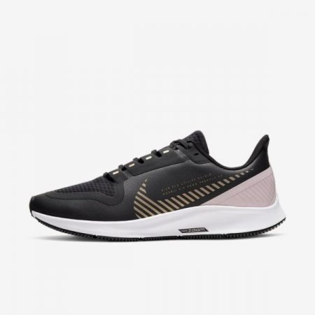 Nike Shoes Air Zoom Pegasus 36 Shield | Dark Smoke Grey / White / Plum Chalk / Metallic Gold