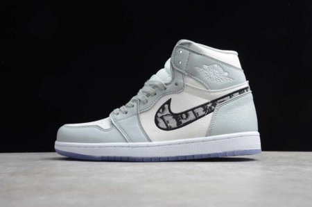 Men's | Air Jordan 1 High White Black Grey Basketball Shoes