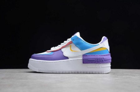 Women's | Nike Air Force 1 Shadow White Blue Purple CI0919-025 Running Shoes