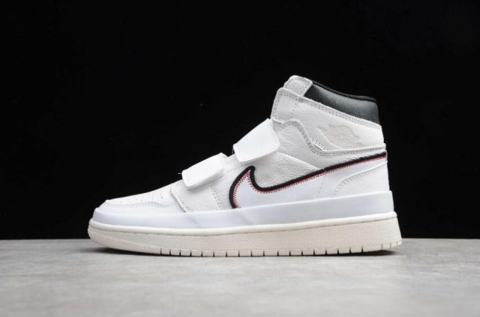 Men's | Air Jordan 1 Retro High Double Strap White Black Sail Basketball Shoes