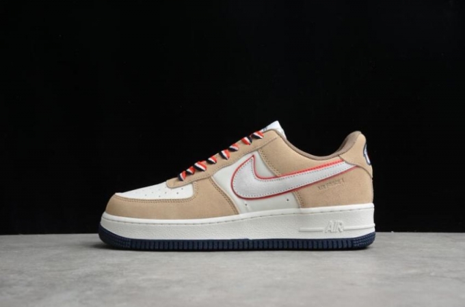 Women's | Nike Air Force 1 Low 07 WB DQ5079-111 White Khaki Shoes Running Shoes