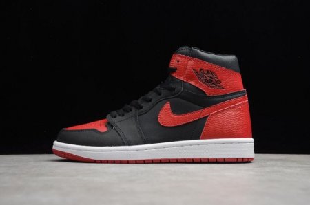 Women's | Air Jordan 1 Retro High OG Black Varsity Red White Basketball Shoes