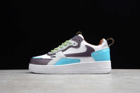 Women's | Nike Air Force 1 AC White Peacock Blue Purple 630939-208 Running Shoes