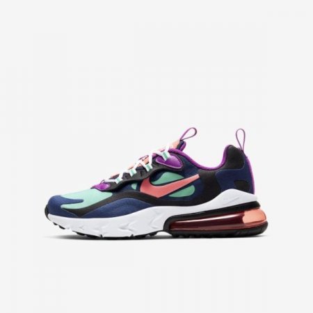 Nike Shoes Air Max 270 React | Blue Void / Black / Kinetic Green / Magic Ember