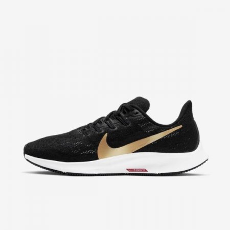 Nike Shoes Air Zoom Pegasus 36 | Black / University Red / White / Metallic Gold