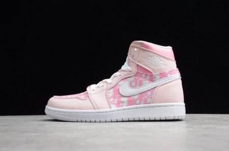 Men's | Air Jordan 1 High OG Pink White Basketball Shoes