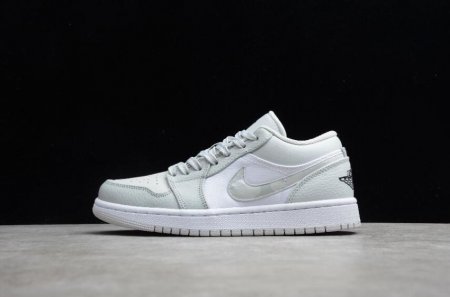 Men's | Air Jordan 1 Low GS White Photon Dust Grey Fog Basketball Shoes