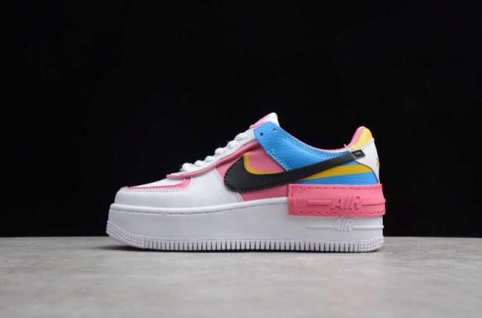 Women's | Nike Air Force 1 Shadow White Peach Black CI0919-021 Running Shoes