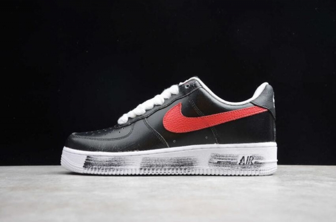 Men's | Nike Air Force 1 07 x Para-Noise Black Red AQ3692-002 Running Shoes