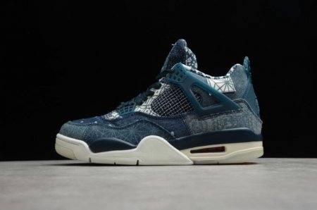 Women's | Air Jordan 4 Retro Deep Ocean Fire Red Sail Basketball Shoes