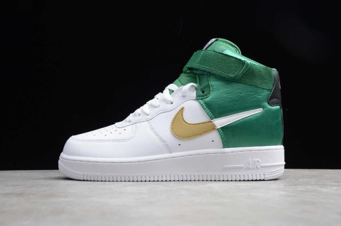 Men's | Nike Air Force 1 High 07 White Clover Club Gold Green Black BQ4591-100 Running Shoes