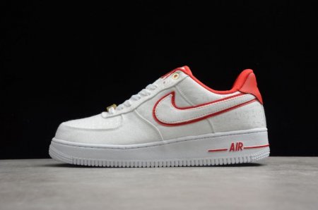 Men's | Nike Air Force 1 07 LX White Embellished Red 898889-101 Running Shoes