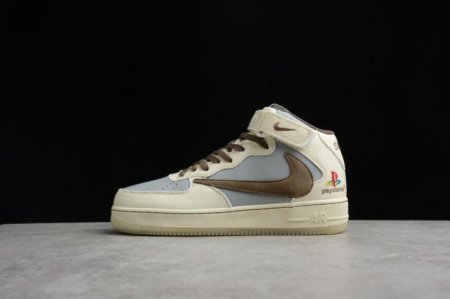 Women's | Nike Air Force 1 07 Mid BQ5828-202 Beige Grey Brown Shoes Running Shoes