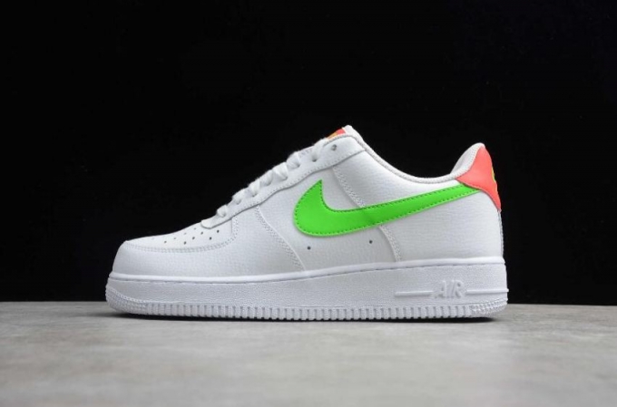 Women's | Nike Air Force 1 07 White Lemon Yellow University Red CT4328-100 Running Shoes