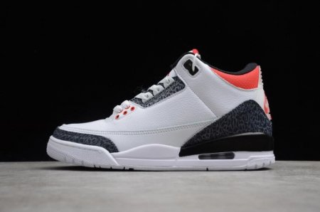 Women's | Air Jordan 3 Retro Tinker NRG White Fire Red Black Basketball Shoes