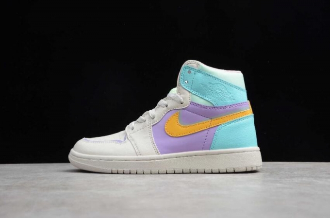 Women's | Air Jordan Legacy 312 NRG Shadow Cream Purple Blue Yellow 556298-007 Basketball Shoes