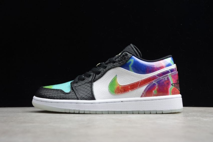 Men's | Air Jordan 1 Low Galaxy Black White Basketball Shoes