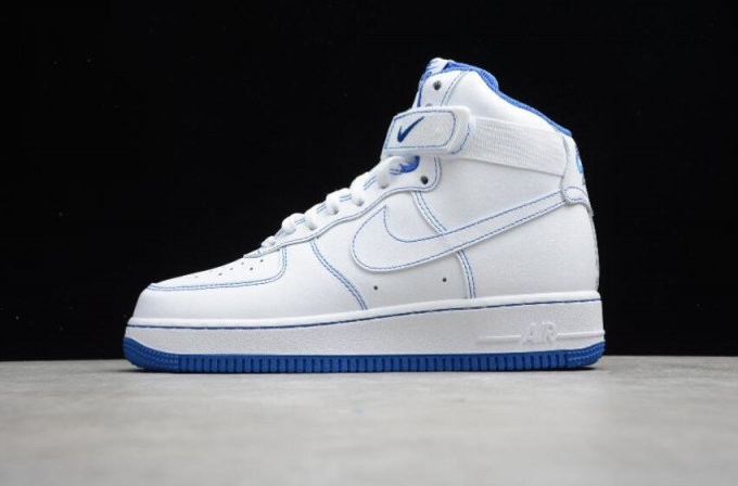 Men's | Nike Air Force 1 High 07 White Racer Blue CV1753-101 Running Shoes