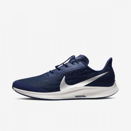 Nike Shoes Air Zoom Pegasus 36 FlyEase | Blue Void / Coastal Blue / Black / Metallic Silver