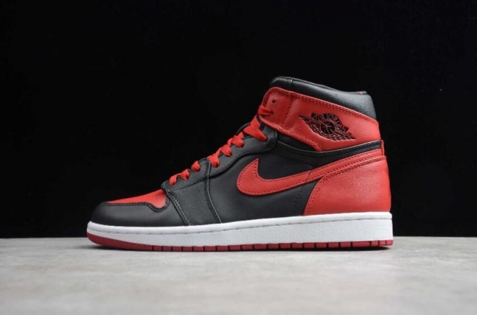 Men's | Air Jordan 1 Retro High Ban Black Varsity Red White Basketball Shoes