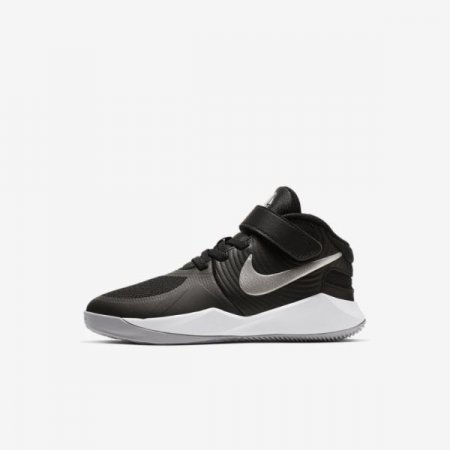 Nike Shoes Team Hustle D 9 FlyEase | Black / Wolf Grey / Metallic Silver