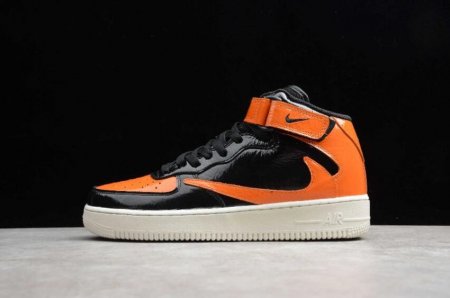 Men's | Nike Air Force 1 Mid 07 x Travis Scott Black Orange 804609-188 Running Shoes