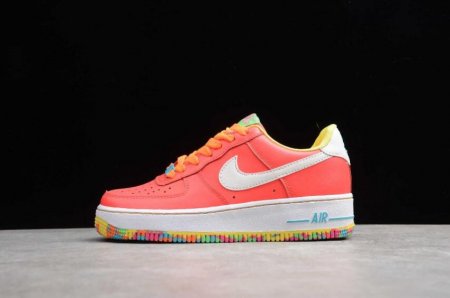 Men's | Nike Air Force 1 GS LSR CRMSN White Pink Orange 596728-605 Running Shoes