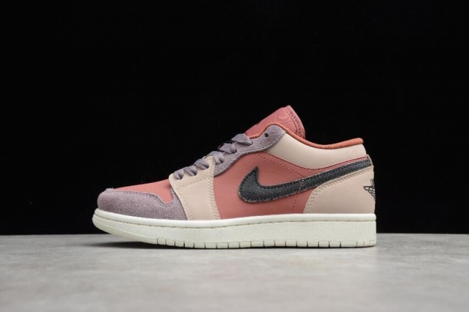 Women's | Air Jordan 1 Low Canyon Rust Black-Purple Smoke Basketball Shoes