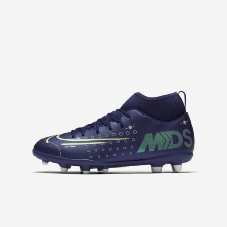 Nike Shoes Jr. Mercurial Superfly 7 Club MDS MG | Blue Void / White / Black / Metallic Silver