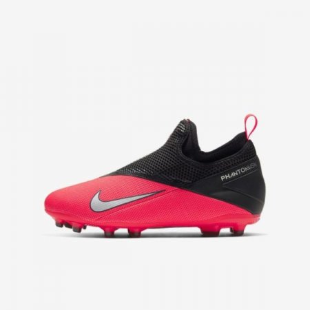 Nike Shoes Jr. Phantom Vision 2 Academy Dynamic Fit MG | Laser Crimson / Black / Black / Metallic Silver