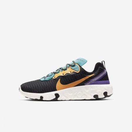 Nike Shoes Renew Element 55 PRM | Black / Mineral Teal / Voltage Purple / Pollen Rise