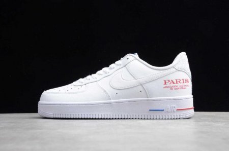 Women's | Nike Air Force 1 07 NBA Paris White University Red CW2367-100 Running Shoes