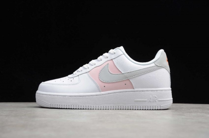 Men's | Nike Air Force 1 07 White Pink Foam Total Orange CZ0369-100 Running Shoes