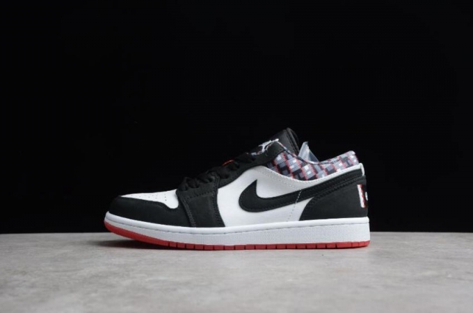 Men's | Air Jordan 1 Low Q54 White Black University Red Basketball Shoes