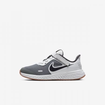 Nike Shoes Revolution 5 FlyEase | Light Smoke Grey / Photon Dust / Gum Medium Brown / Dark Smoke Grey