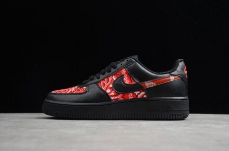 Men's | Nike Air Force 1 07 Para Noise Black Red BW9953-001 Running Shoes