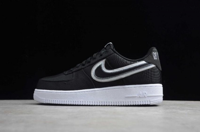 Men's | Nike Air Force 1 07 Black White Wolf Grey CD0886-001 Running Shoes