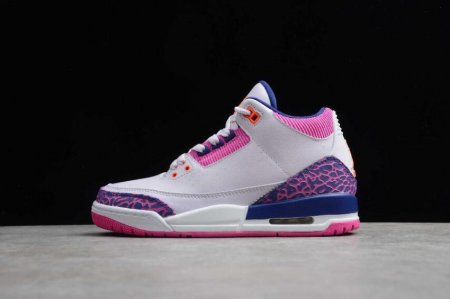 Women's | Air Jordan 3 Retro GS Barely Grape Hyper Crimson Basketball Shoes