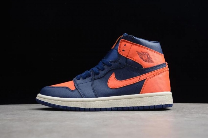 Women's | Air Jordan 1 Retro High PREM Blue Void Basketball Shoes