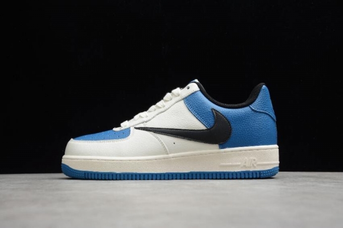 Men's | Nike Air Force 1 07 Beige Blue Inverted Tick HG3316-022 Running Shoes