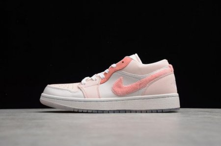 Women's | WMNS Air Jordan 1 Low SE White Pink Shoes Basketball Shoes