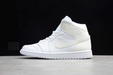 Men's | Air Jordan 1 Mid White Basketball Shoes